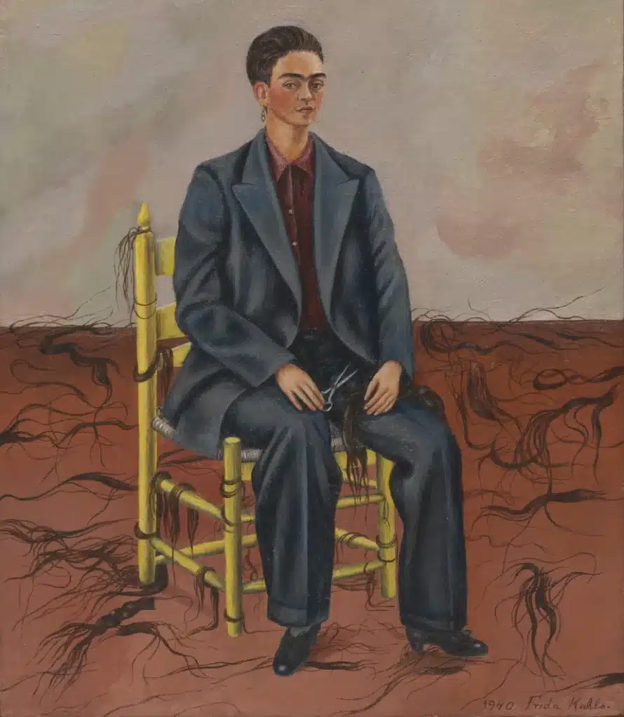 弗里达·卡罗的自画像,留着短发