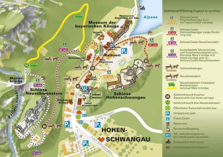 Hohenschwangau Castle Map