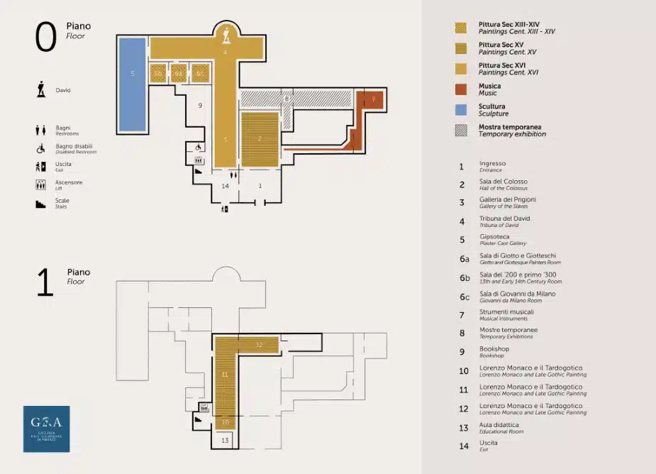Accademia Gallery Map