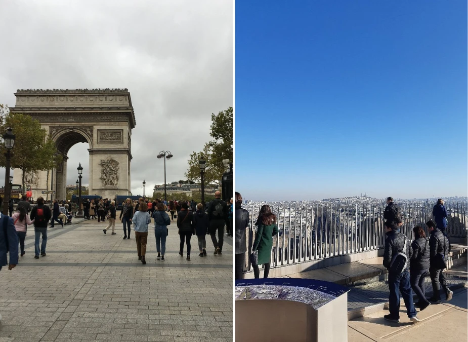 Arc de Triomphe – Allgemeiner Eintritt und Dachterrassenzugang