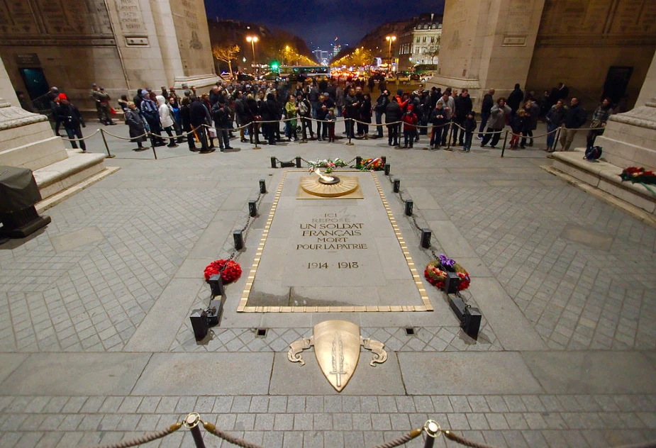 Tomb of the Unknown Soldier Paris location